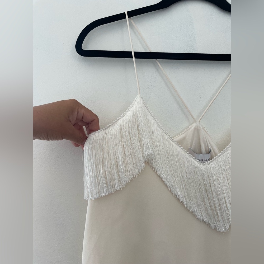 NWT DEREK LAM 10 CROSBY Silk Fringe Cami  | Boho Western Size 6 Classic Summer - Picture 4 of 7